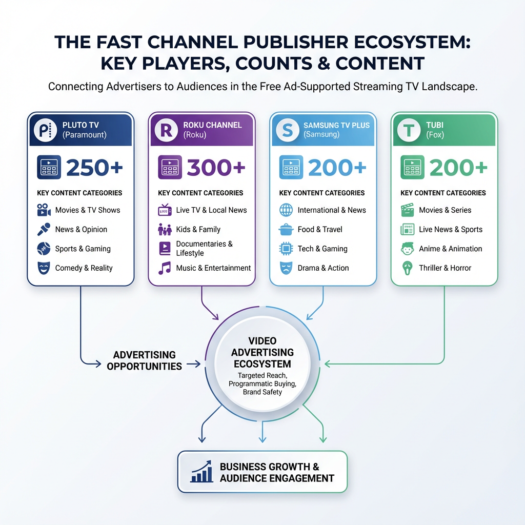 Complete List of FAST Channels 2024: Top Publishers & Monetization Strategies